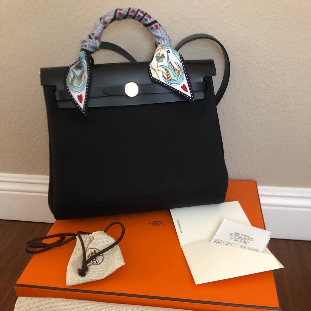 Hermès Herbag Zip 31 Black /Gold hardware